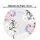 Prato Sobremesa 20cm Capri Floral Porcelana Germer